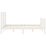 vidaXL Cadre de lit sans matelas blanc bois de pin massif