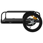 vidaXL Remorque de vélo noir 126x63x34 cm fer
