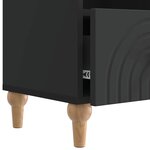 vidaXL Meuble TV Noir 102 x 34 5 x 50 cm Bois d’ingénierie