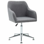 vidaXL Chaise pivotante à manger gris clair tissu