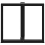 vidaXL Pieds de table à manger en T  2 pièces  noir  80 x 35 x (72-73) cm  acier