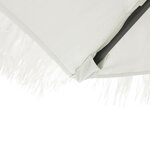 vidaXL Parasol de jardin avec mât en acier blanc 324x324x247 cm