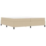 vidaXL Cadre de lit avec matelas Gris Vert Clair 200 x 200 cm tissu