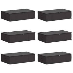 vidaXL Boîte de rangement avec fenêtre transparente 6 Pièces Anthracite