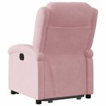 vidaXL Fauteuil inclinable électrique rose velours