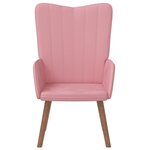 vidaXL Chaise de relaxation Rose Velours