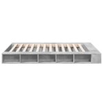 vidaXL Cadre de lit sans matelas gris béton 160x200 cm