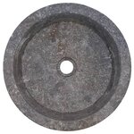 vidaXL Lavabo Gris Ø40x15 cm Marbre