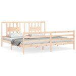 vidaXL Cadre de lit sans matelas 200x200 cm bois massif