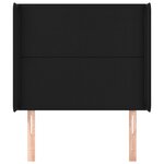 vidaXL Tête de lit avec oreilles Noir 93x16x118/128 cm Similicuir
