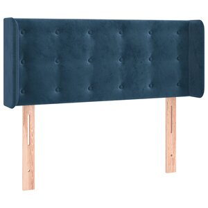 vidaXL Tête de lit avec oreilles Bleu Foncé 83x16x78/88 cm Velours