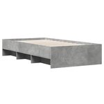 vidaXL Cadre de lit sans matelas gris béton 90x190cm bois d'ingénierie