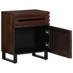 vidaXL Table de chevet marron 50x34x60 cm bois manguier solide