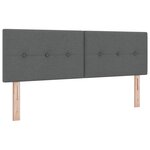 Lit à ressort box avec matelas en gris foncé  160x200 cm en tissu