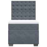 vidaXL Sommier à lattes de lit et matelas Gris foncé 90x190 cm Velours