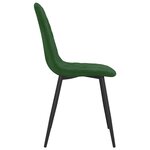 vidaXL Chaises à manger lot de 2 Vert foncé Velours
