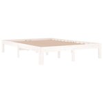 vidaXL Cadre de lit sans matelas blanc 135x190 cm