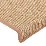 vidaXL Tapis d'escalier auto-adhésifs 15 Pièces Marron clair 65x21x4 cm