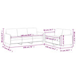 vidaXL Ensemble de canapés 2 Pièces avec coussins Marron Tissu