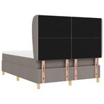 vidaXL Lit à ressorts avec matelas gris foncé 90x190 cm Taupe