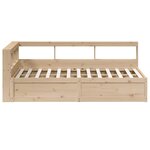 vidaXL Lit bibliothèque sans matelas 135x190 cm bois de pin massif