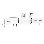vidaXL Meuble TV blanc brillant 150x36x30 cm bois d'ingénierie