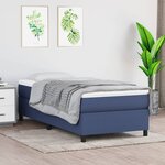vidaXL Sommier à lattes de lit avec matelas Bleu 100x200 cm Tissu