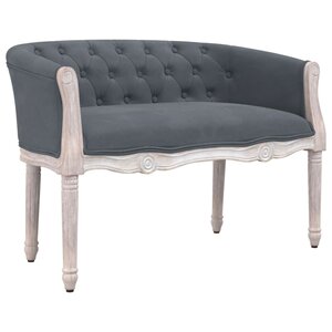 vidaXL Banc Gris foncé 98x56x69 cm Velours