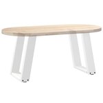 vidaXL Pieds de table basse en U 2 pièces Blanc 28 x (42-43) cm Acier