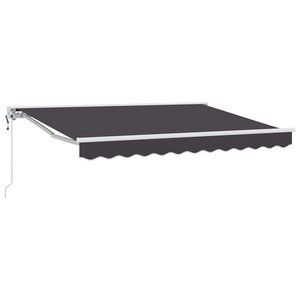 vidaXL Auvent Rétractable Anthracite 300 x 200 cm Polyester et métal