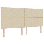 Tête de lit LED vidaXL design blocs en diamant crème 200 cm tissu