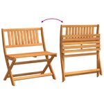 vidaXL Banc de jardin pliant 80x46x85 cm en bois massif d'acacia