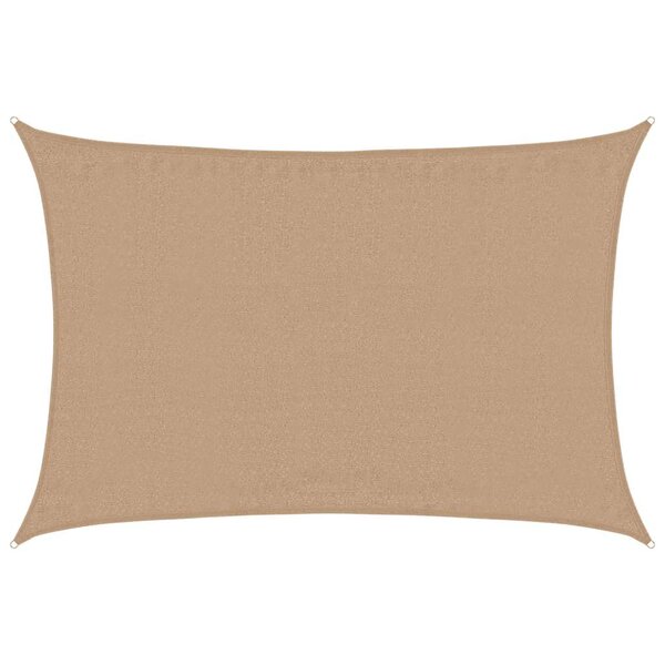 vidaXL Voile d'ombrage 160 g/m² Taupe 4x5 m PEHD