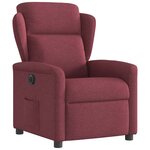 vidaXL Fauteuil inclinable électrique Rouge bordeaux Tissu