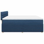 vidaXL Sommier à lattes de lit avec matelas Bleu 180x200 cm Tissu