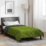 vidaXL Duvet d'été simple Vert et Anthracite 220 x 155 cm Microfibre