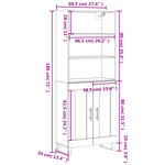 vidaXL Buffet haut Chêne sonoma 69 5x34x180 cm Bois d'ingénierie