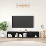vidaXL Ensemble meuble TV 2 Pièces Chêne noir 37 x 35 x 107cm