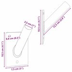 vidaXL Support de mât de drapeau Noir 10.5 x 7.5 cm Acier