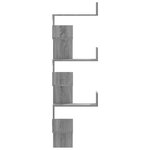 vidaXL Étagère d'angle murale sonoma gris 45x45x147cm bois ingénierie