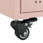 vidaXL Table basse rose 68x50x43 5 cm acier laminé à froid