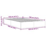 vidaXL Cadre de lit ottoman sans matelas gris clair 120x190 cm tissu