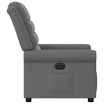 vidaXL Fauteuil inclinable électrique Gris foncé Tissu