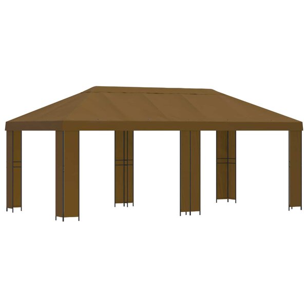 vidaXL Abri de jardin 6 x 3 m Taupe Polyester et Acier 190 gsm