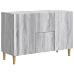 vidaXL Buffet Sonoma gris 89 x 34 5 x 60 cm Bois d'ingénierie