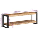 vidaXL Meuble TV 120x30x40 cm Bois de manguier brut