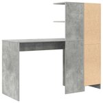 vidaXL Bureau avec rangement 2 Pièces Gris béton 102 x 50 x 124 cm