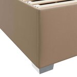 vidaXL Cadre de lit avec matelas Cappuccino 80 x 200 cm tissu