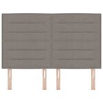 vidaXL Tête de lit LED avec bandes LED Taupe 144 cm tissu