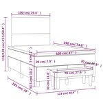 vidaXL Sommier à lattes de lit avec matelas gris 120x190 cm similicuir